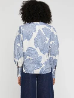 Paule Ka Blouse A Fleurs En Popeline De Coton<Femme Tops
