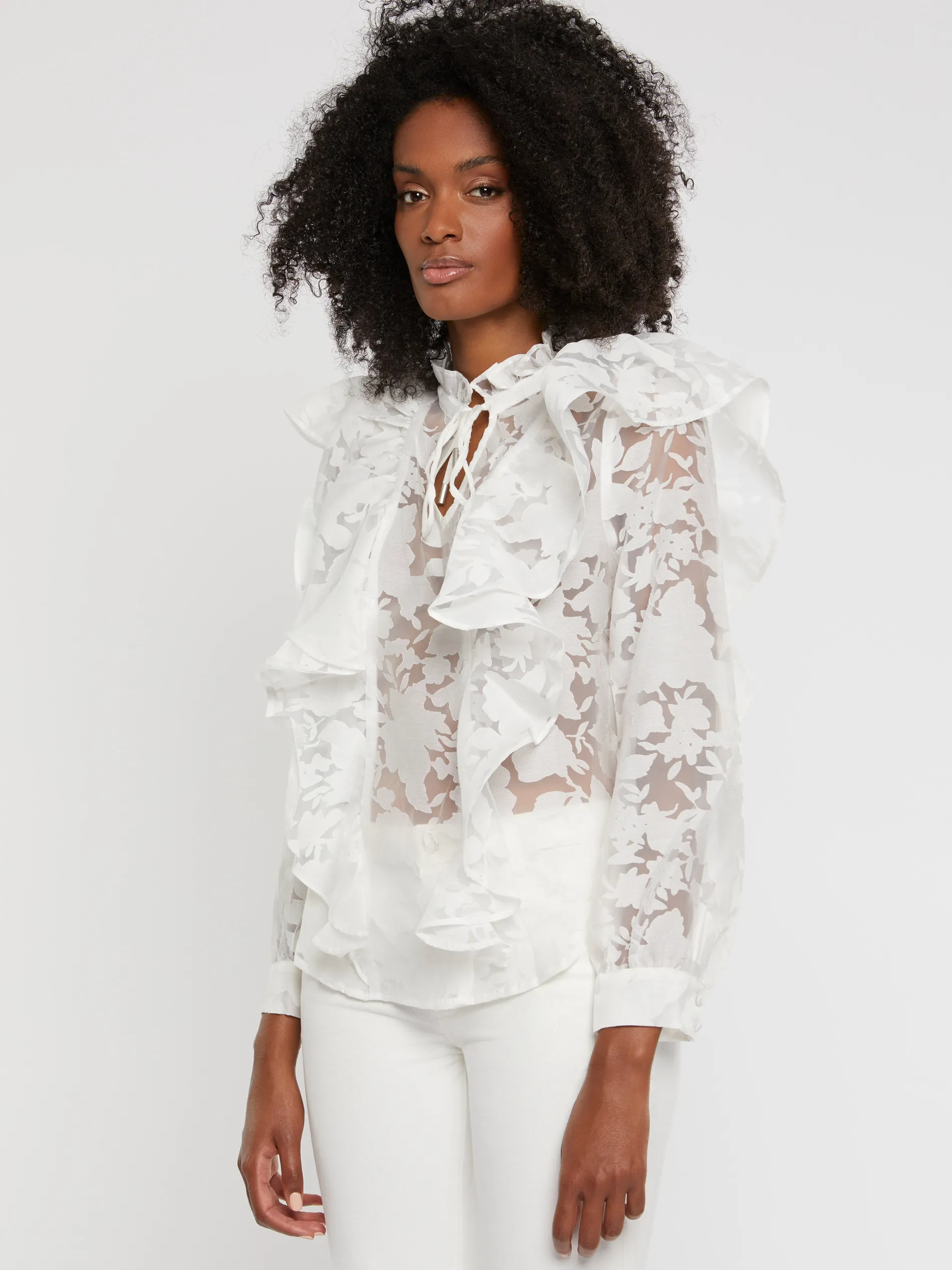 Paule Ka Blouse A Volants En Organza<Femme Tops