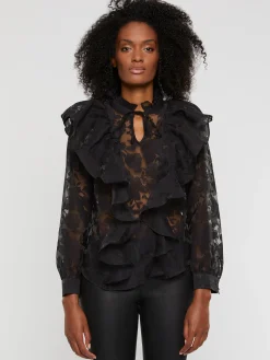 Paule Ka Blouse A Volants En Organza<Femme Tops