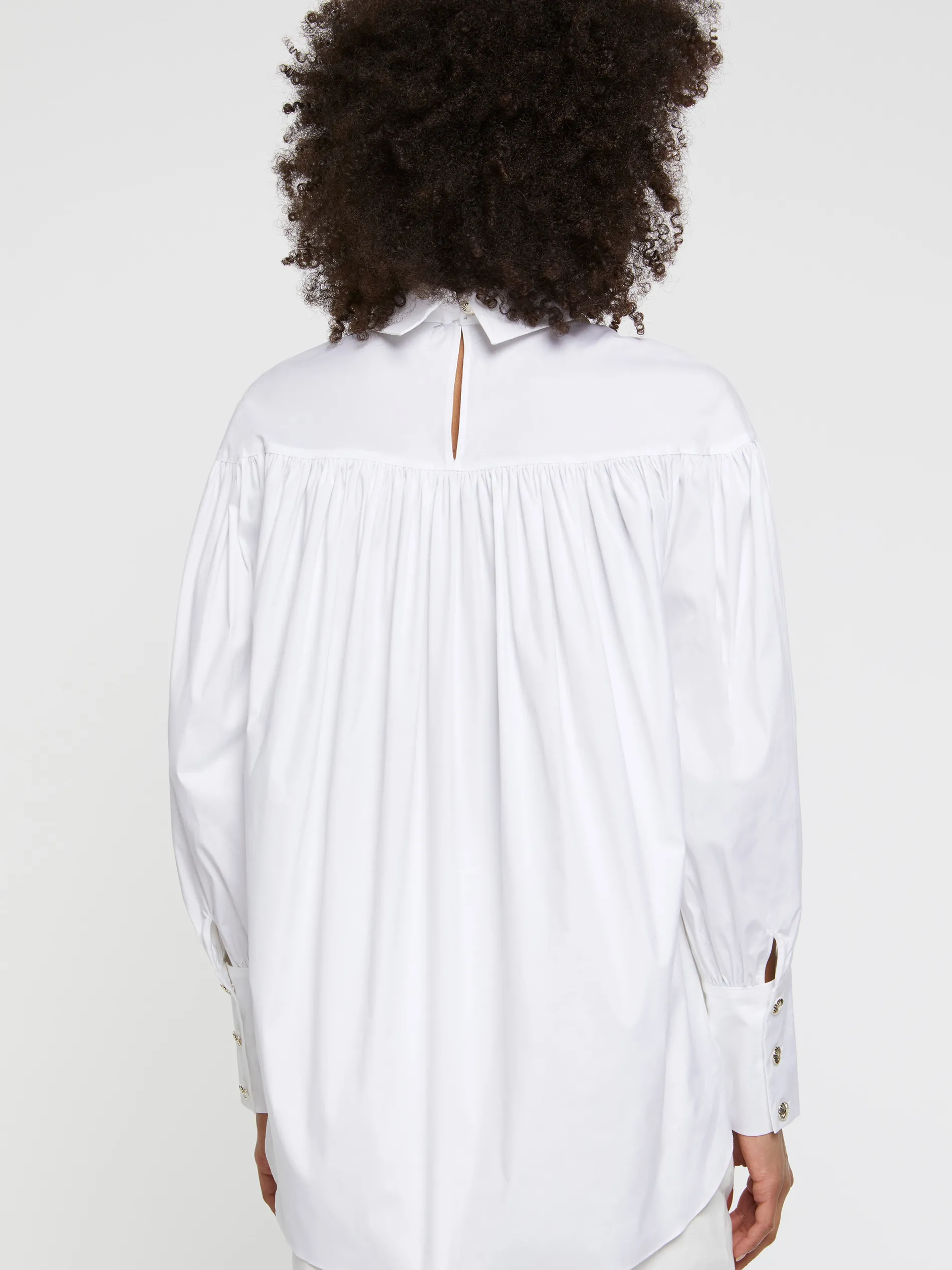 Paule Ka Blouse Plissee En Popeline De Coton<Femme Tops