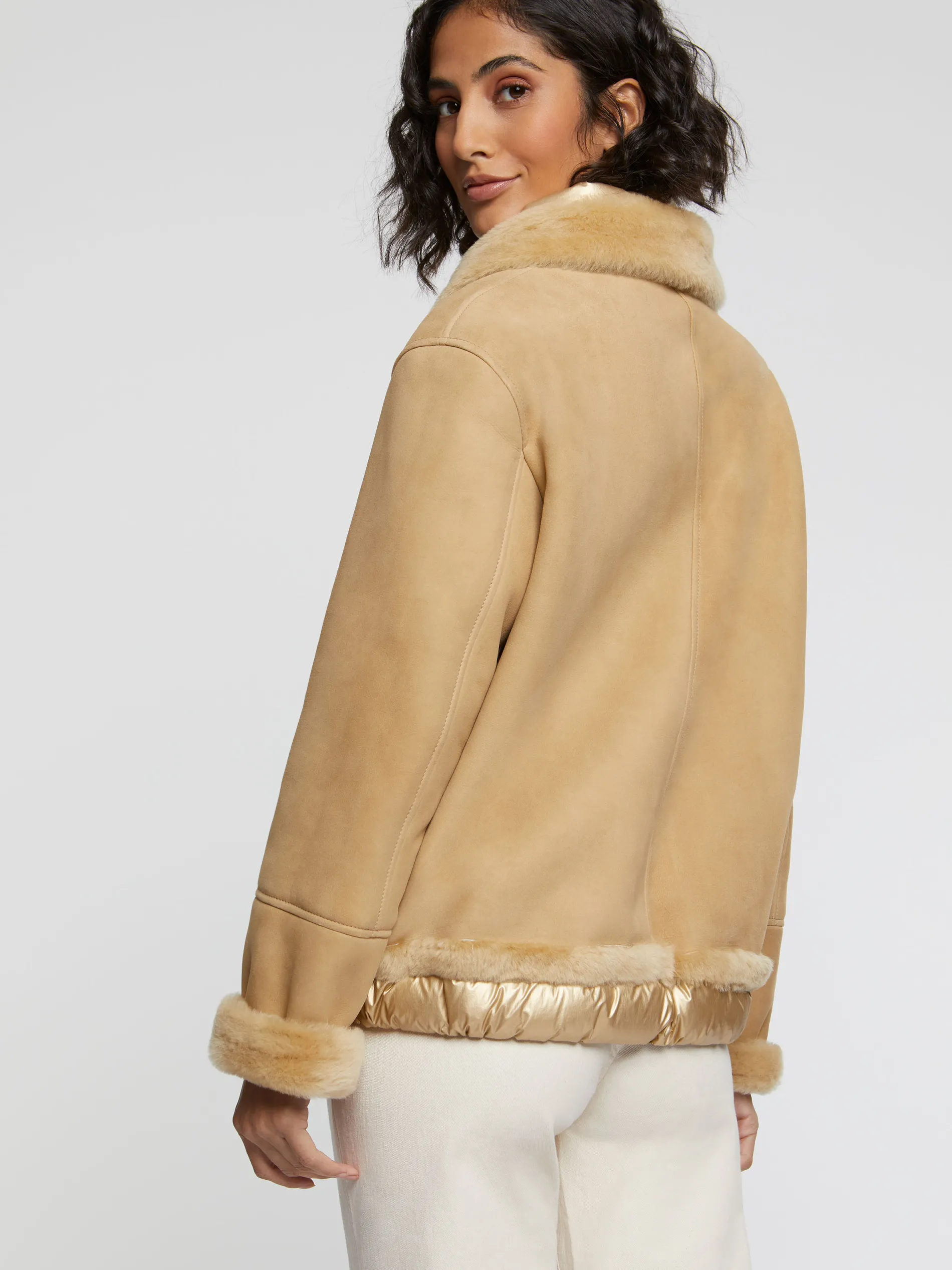 Paule Ka Blouson En Peau Lainee<Femme Manteaux