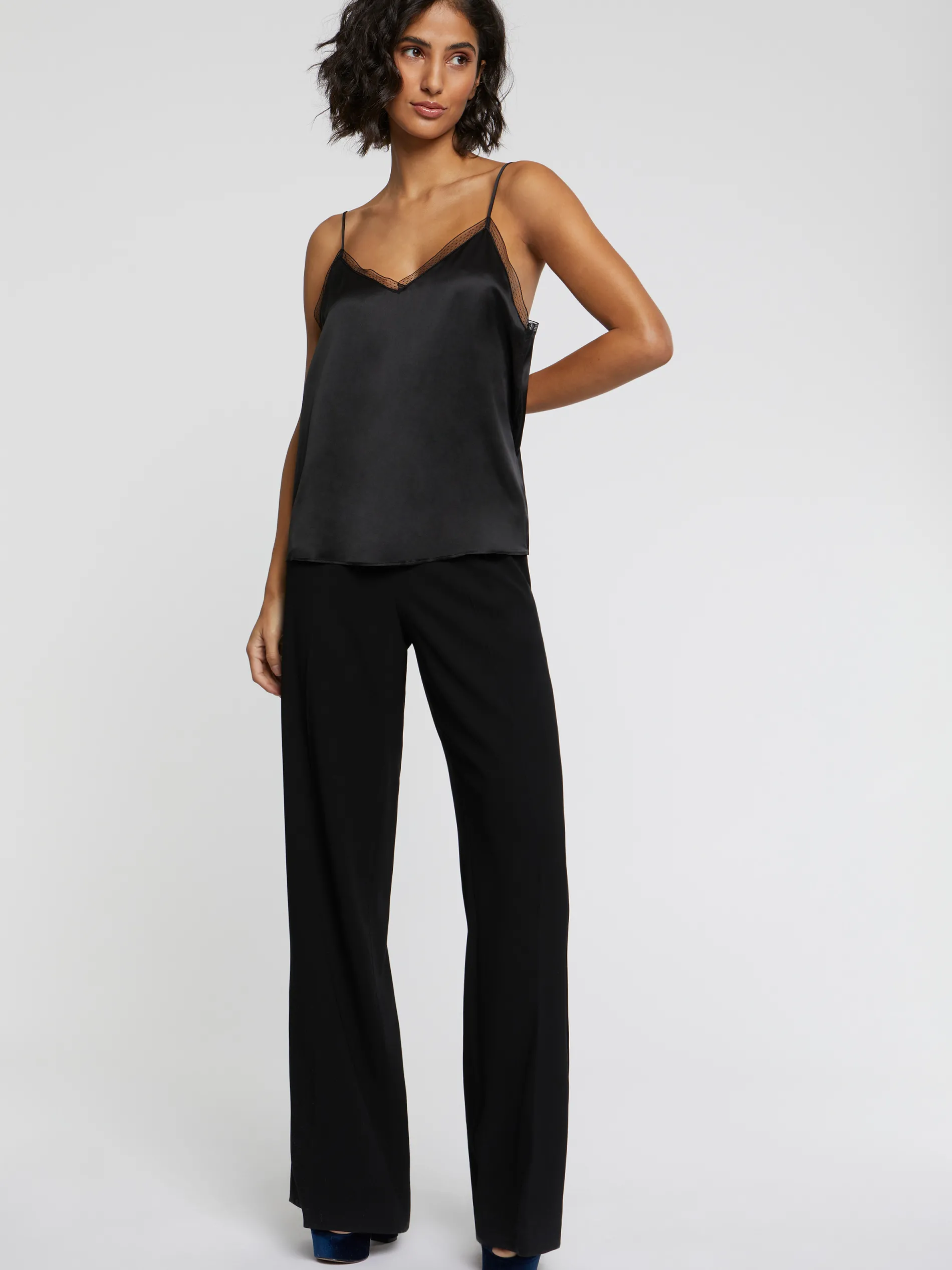 Paule Ka Caraco En Satin De Soie Et Dentelle<Femme Tops