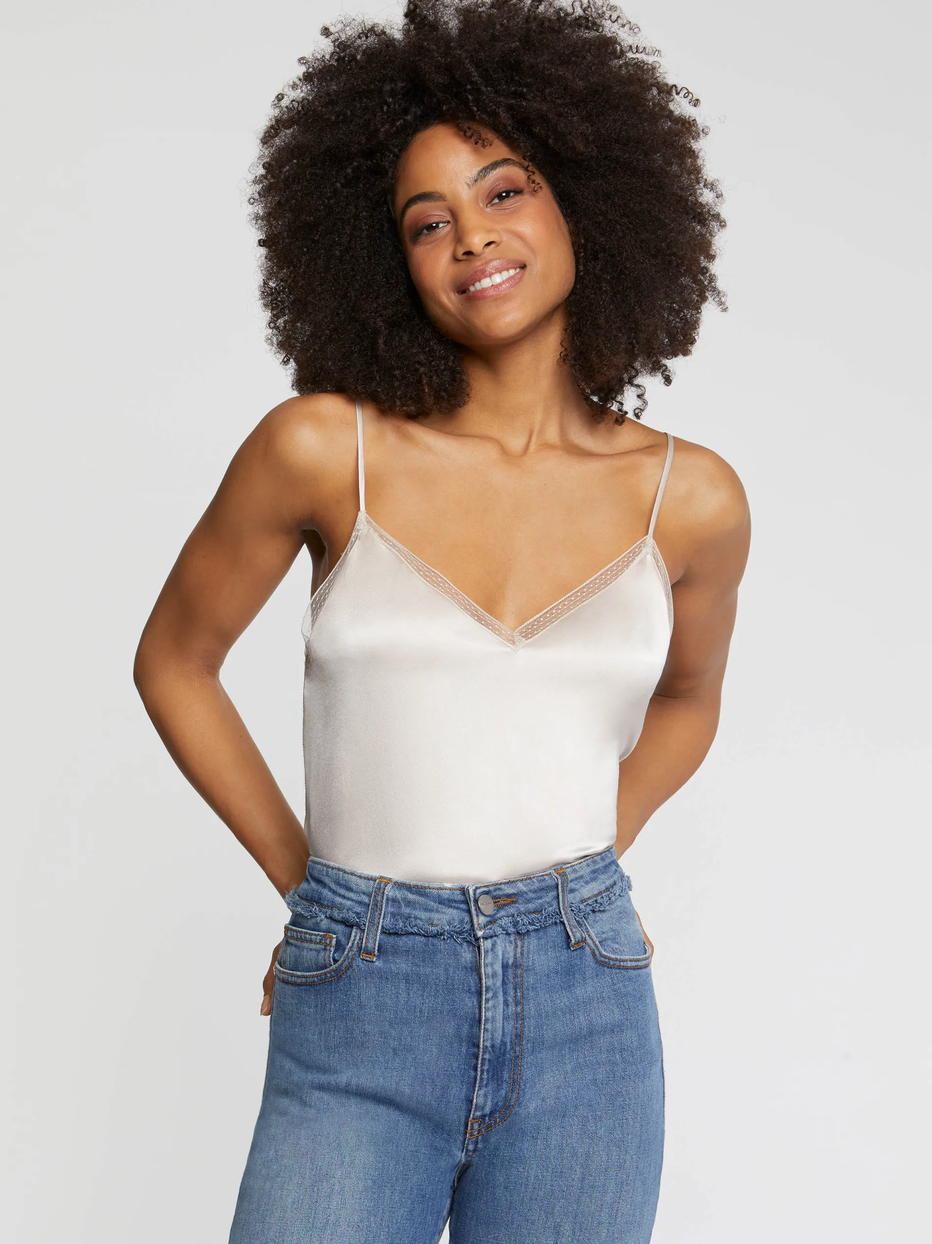 Paule Ka Caraco En Satin De Soie Et Dentelle<Femme Tops