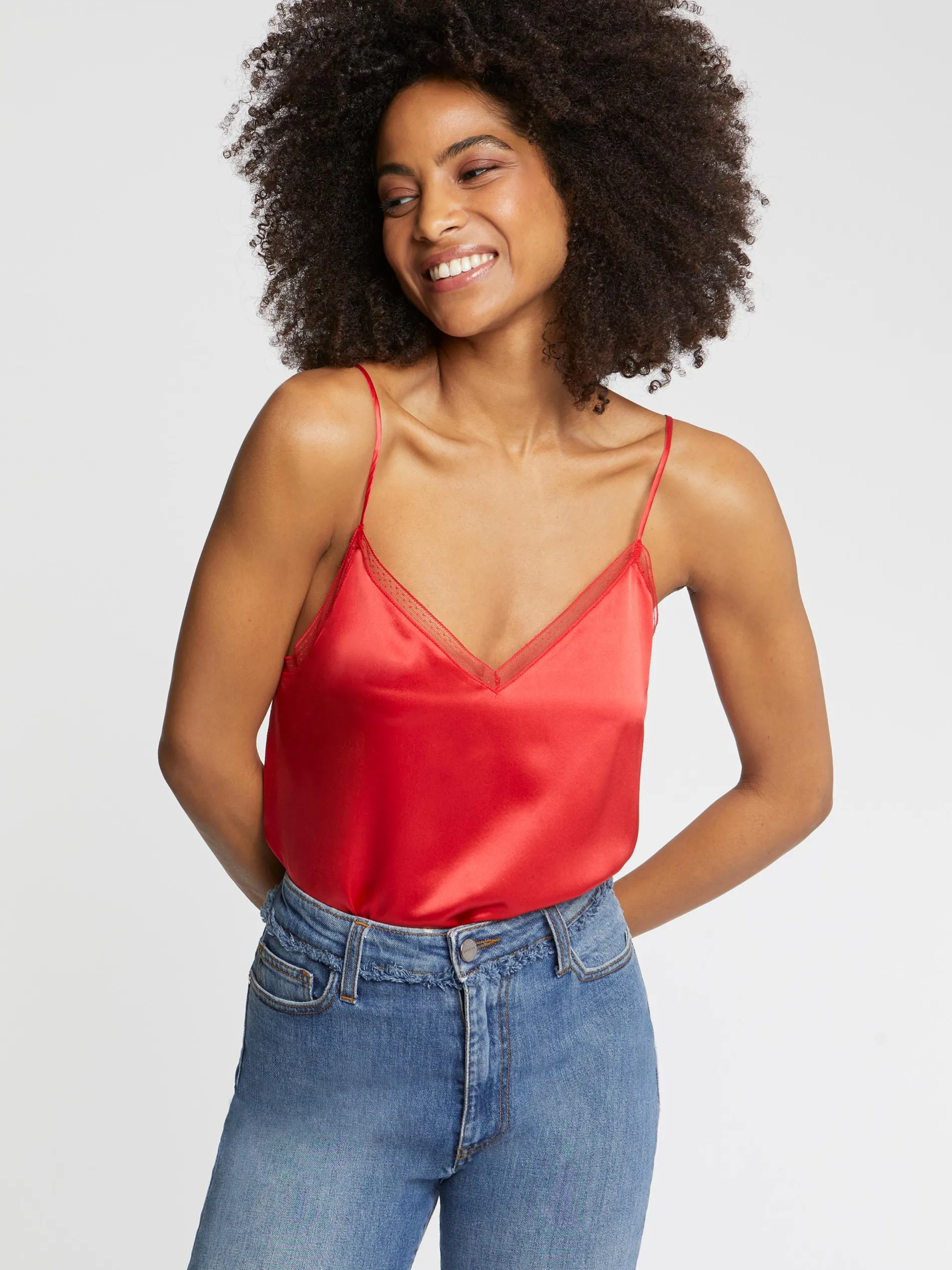 Paule Ka Caraco En Satin De Soie Et Dentelle<Femme Tops
