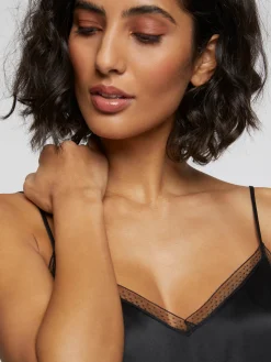 Paule Ka Caraco En Satin De Soie Et Dentelle<Femme Tops