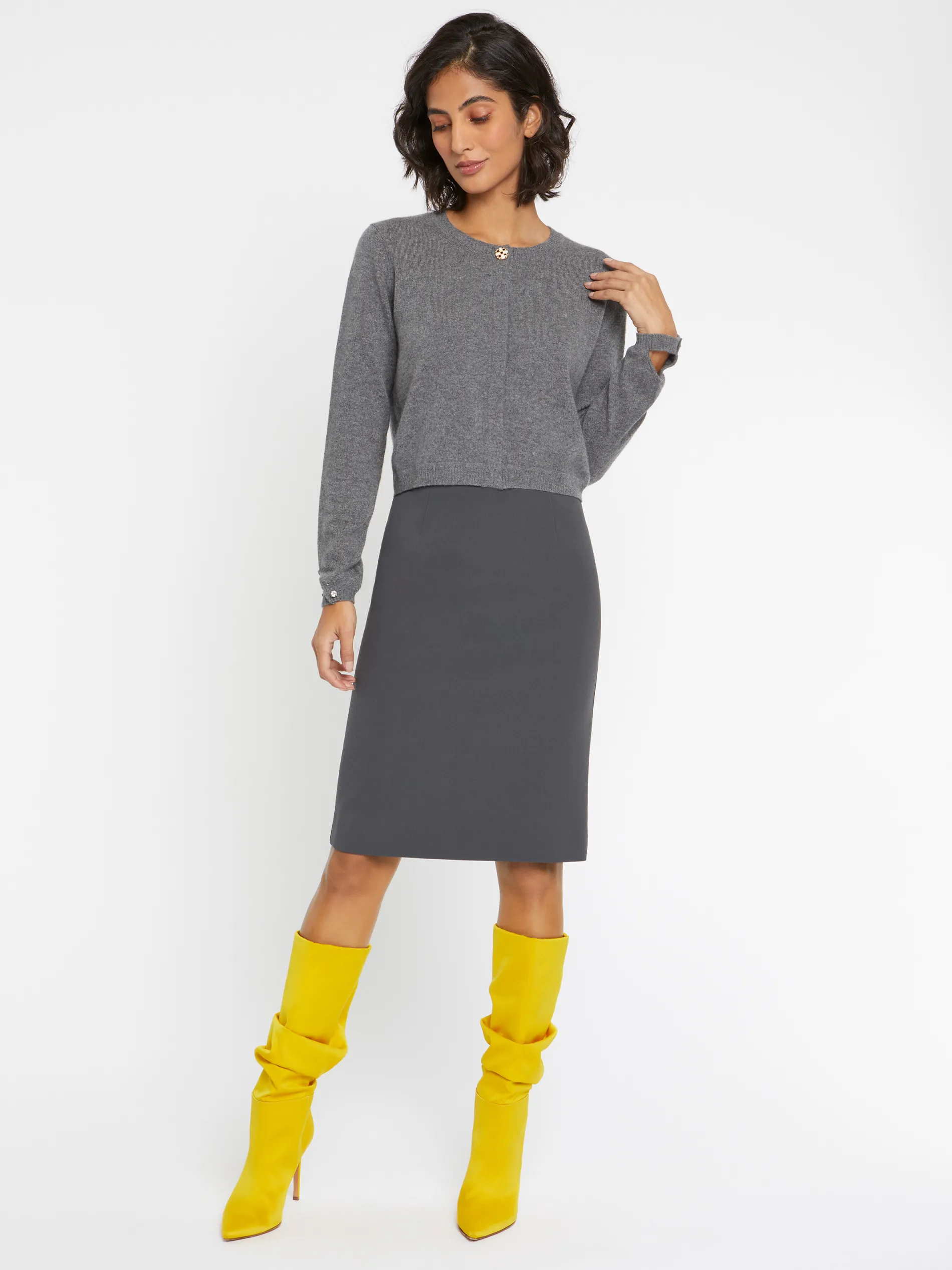 Paule Ka Cardigan A Bouton Bijou En Cachemire<Femme Pulls Et Cardigans