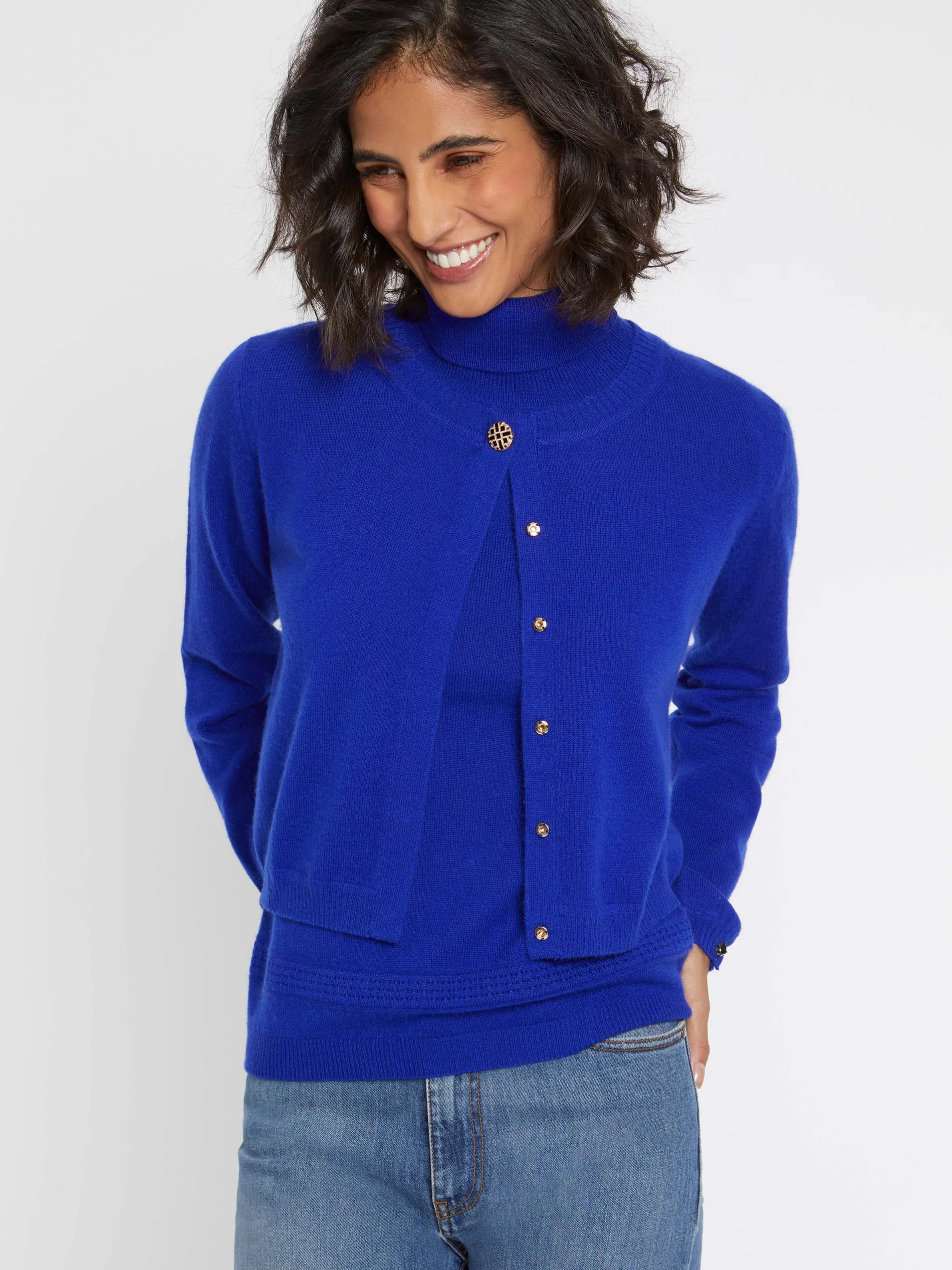 Paule Ka Cardigan A Bouton Bijou En Cachemire<Femme Pulls Et Cardigans