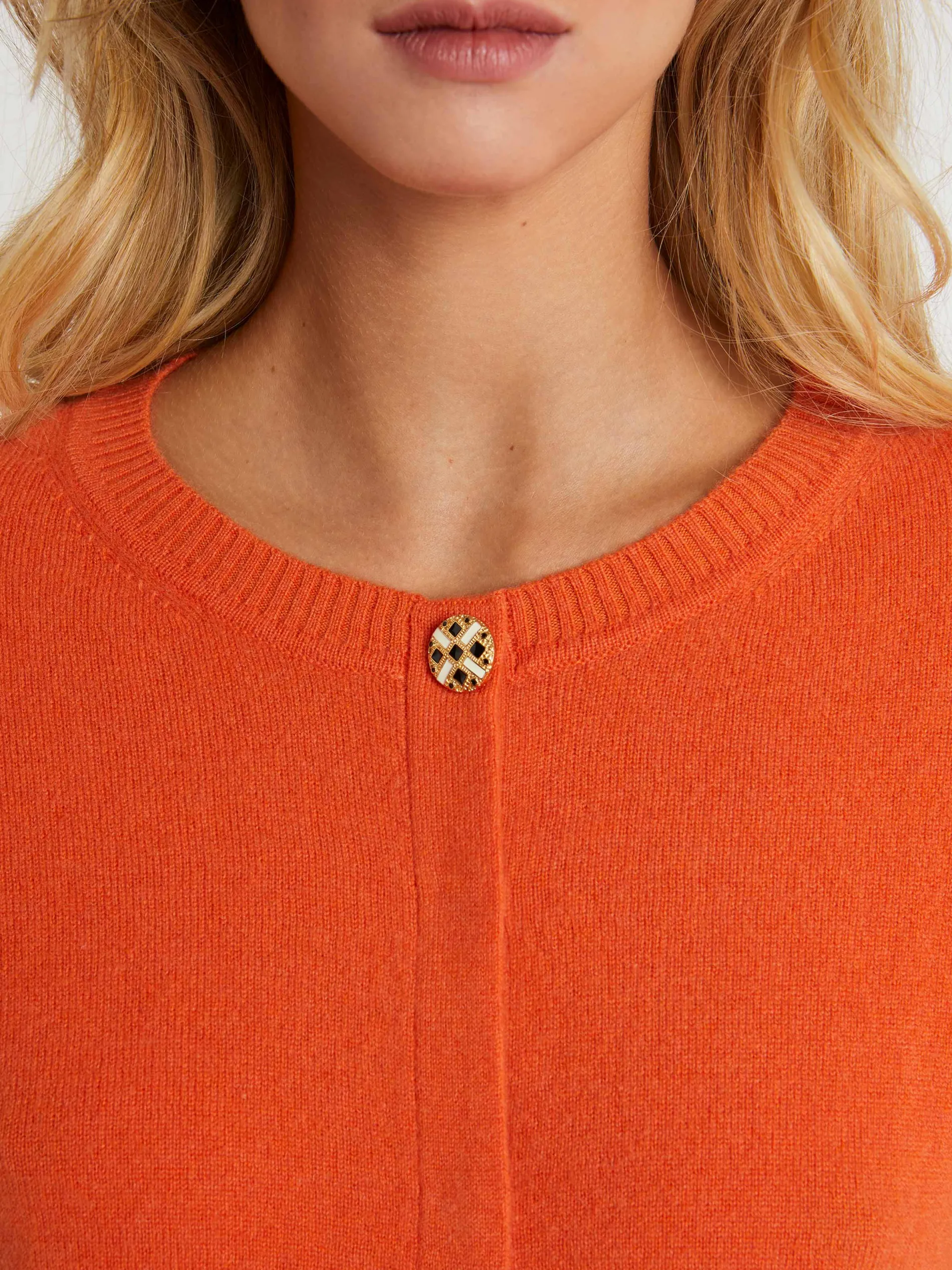 Paule Ka Cardigan A Bouton Bijou En Cachemire<Femme Pulls Et Cardigans