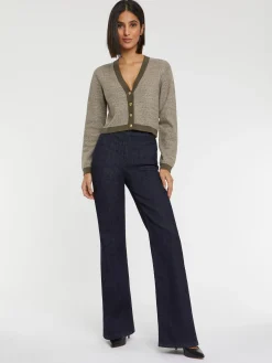 Paule Ka Cardigan A Bouton Bijou En Tweed<Femme Pulls Et Cardigans