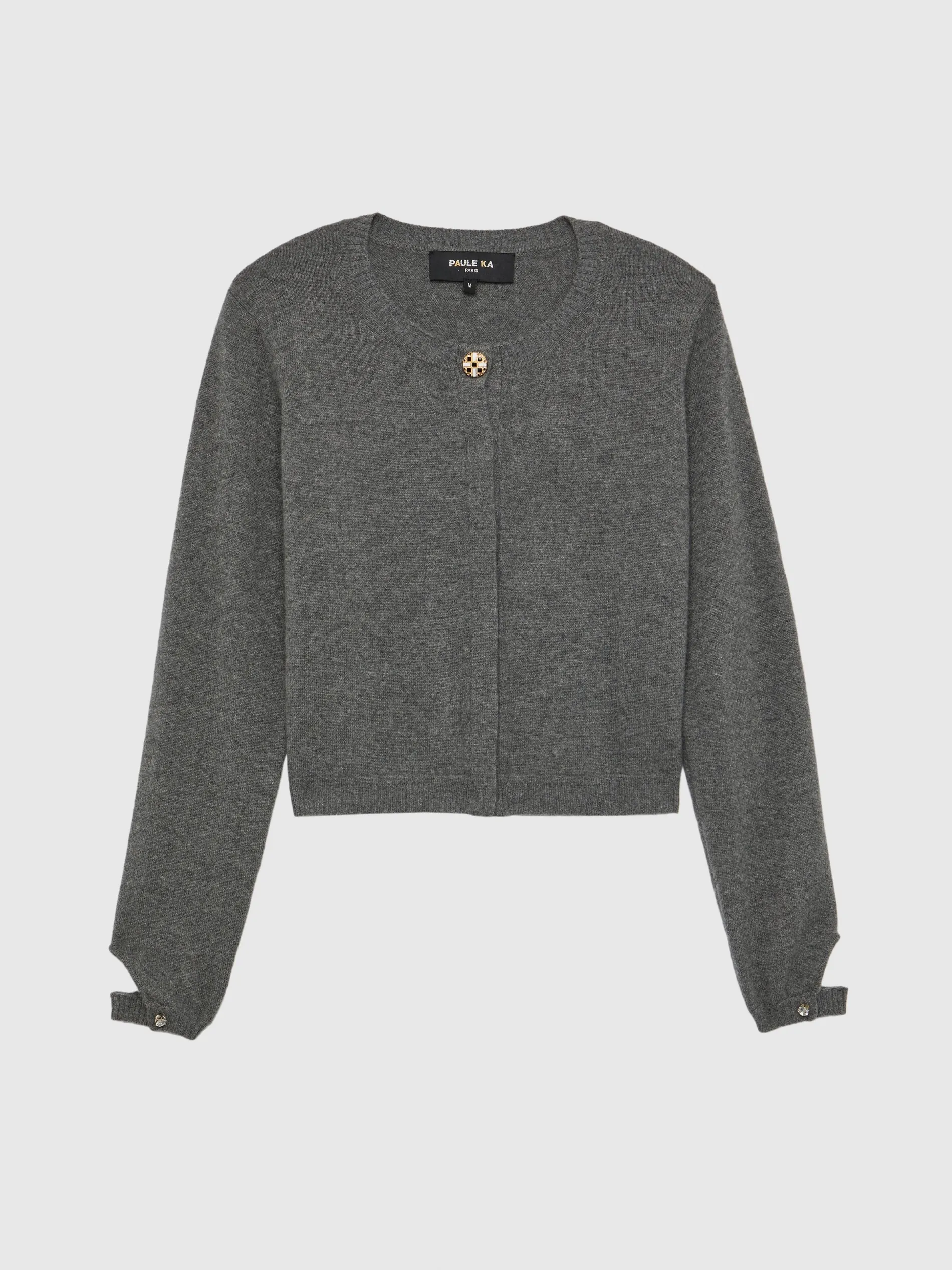 Paule Ka Cardigan A Bouton Bijou En Cachemire<Femme Pulls Et Cardigans