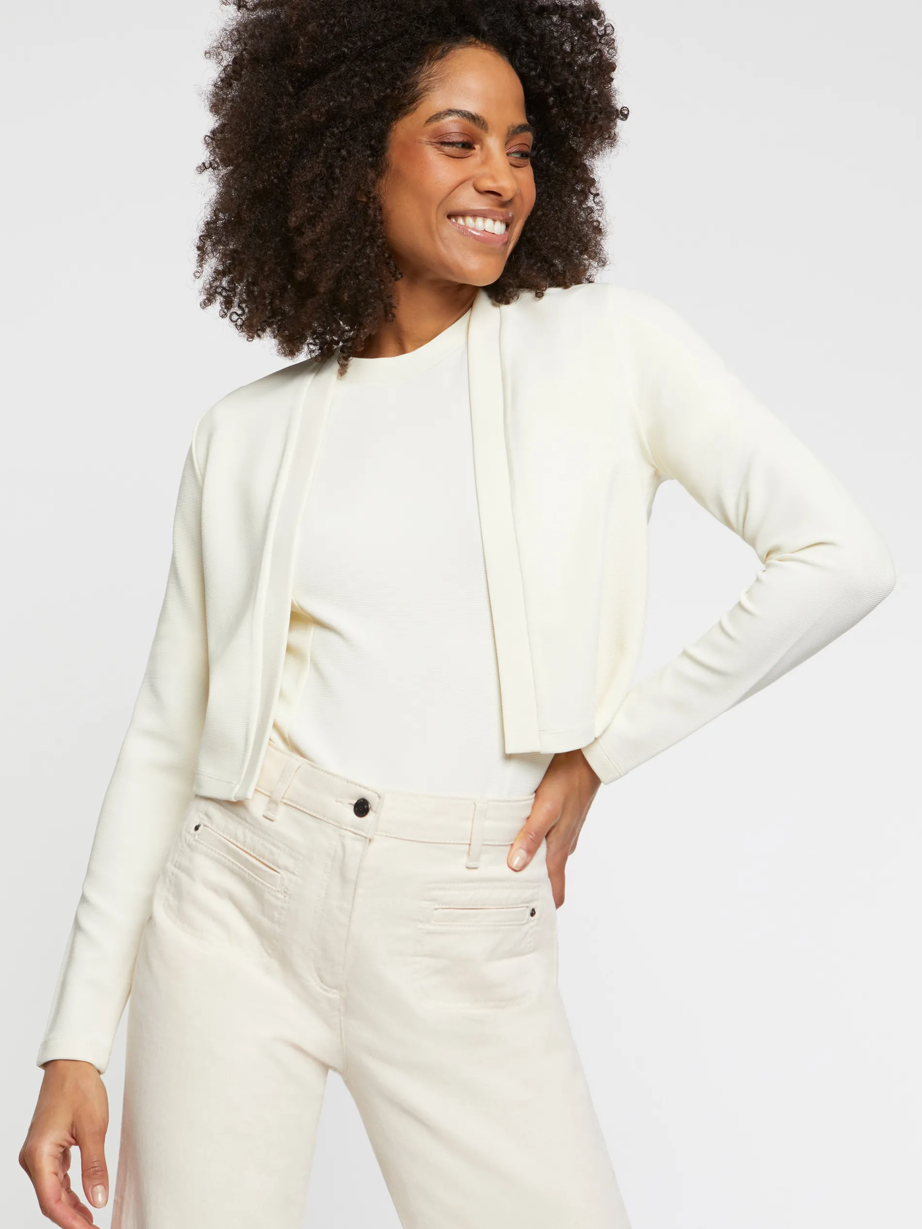 Paule Ka Cardigan Bolero En Jersey Ottoman<Femme Pulls Et Cardigans