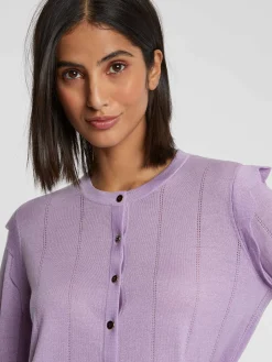 Paule Ka Cardigan Court A Festons En Laine Et Lurex<Femme Pulls Et Cardigans