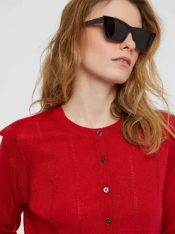 Paule Ka Cardigan Court A Festons En Laine Et Lurex<Femme Pulls Et Cardigans