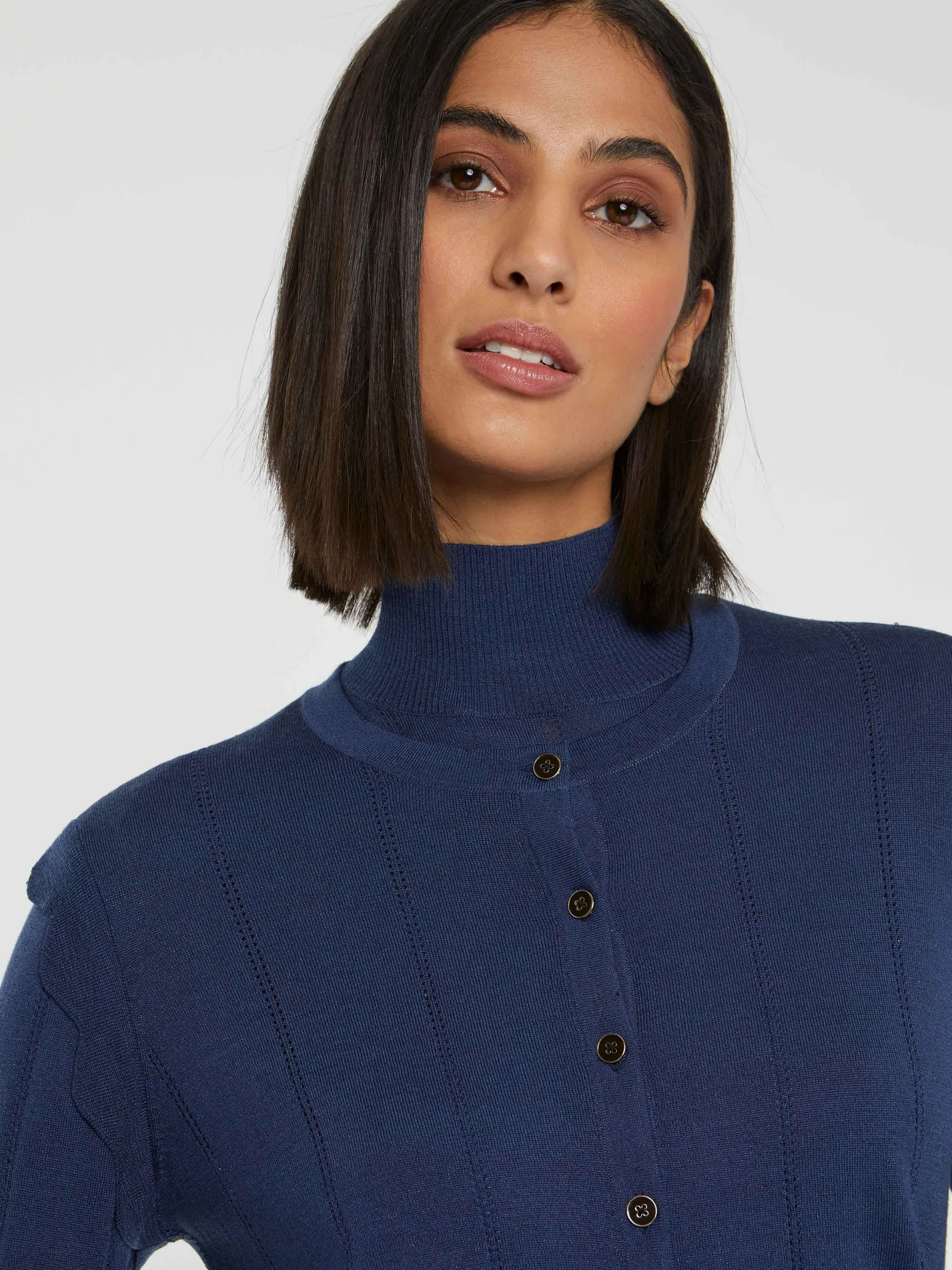 Paule Ka Cardigan Court A Festons En Laine Et Lurex<Femme Pulls Et Cardigans