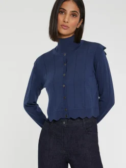 Paule Ka Cardigan Court A Festons En Laine Et Lurex<Femme Pulls Et Cardigans
