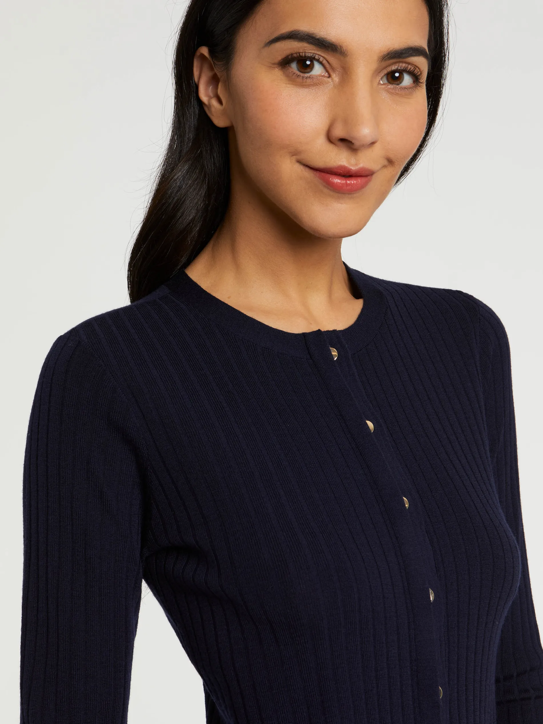 Paule Ka Cardigan En Laine En Maille Cotelee<Femme Pulls Et Cardigans