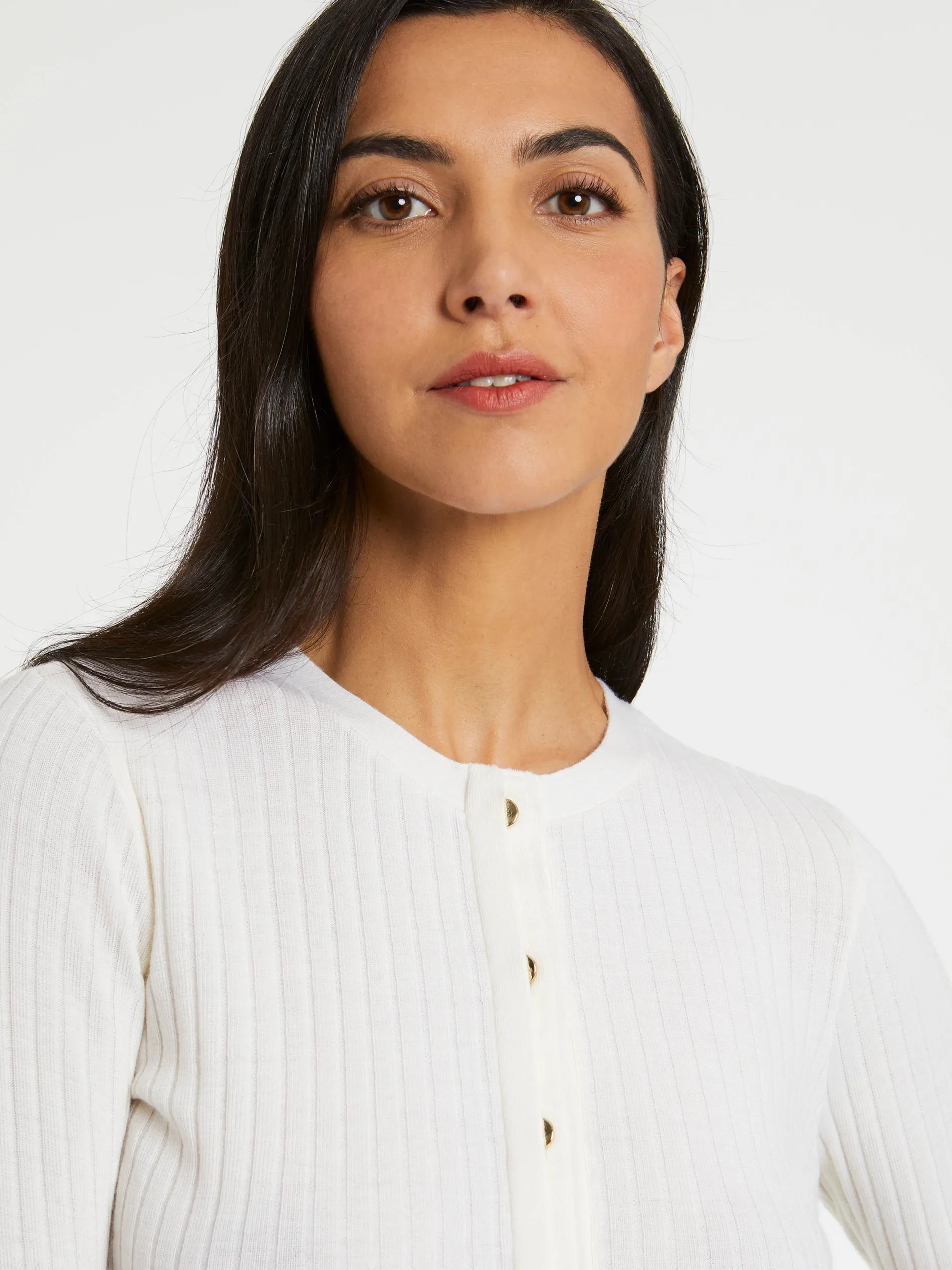 Paule Ka Cardigan En Laine En Maille Cotelee<Femme Pulls Et Cardigans