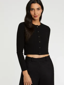 Paule Ka Cardigan En Laine En Maille Cotelee<Femme Pulls Et Cardigans