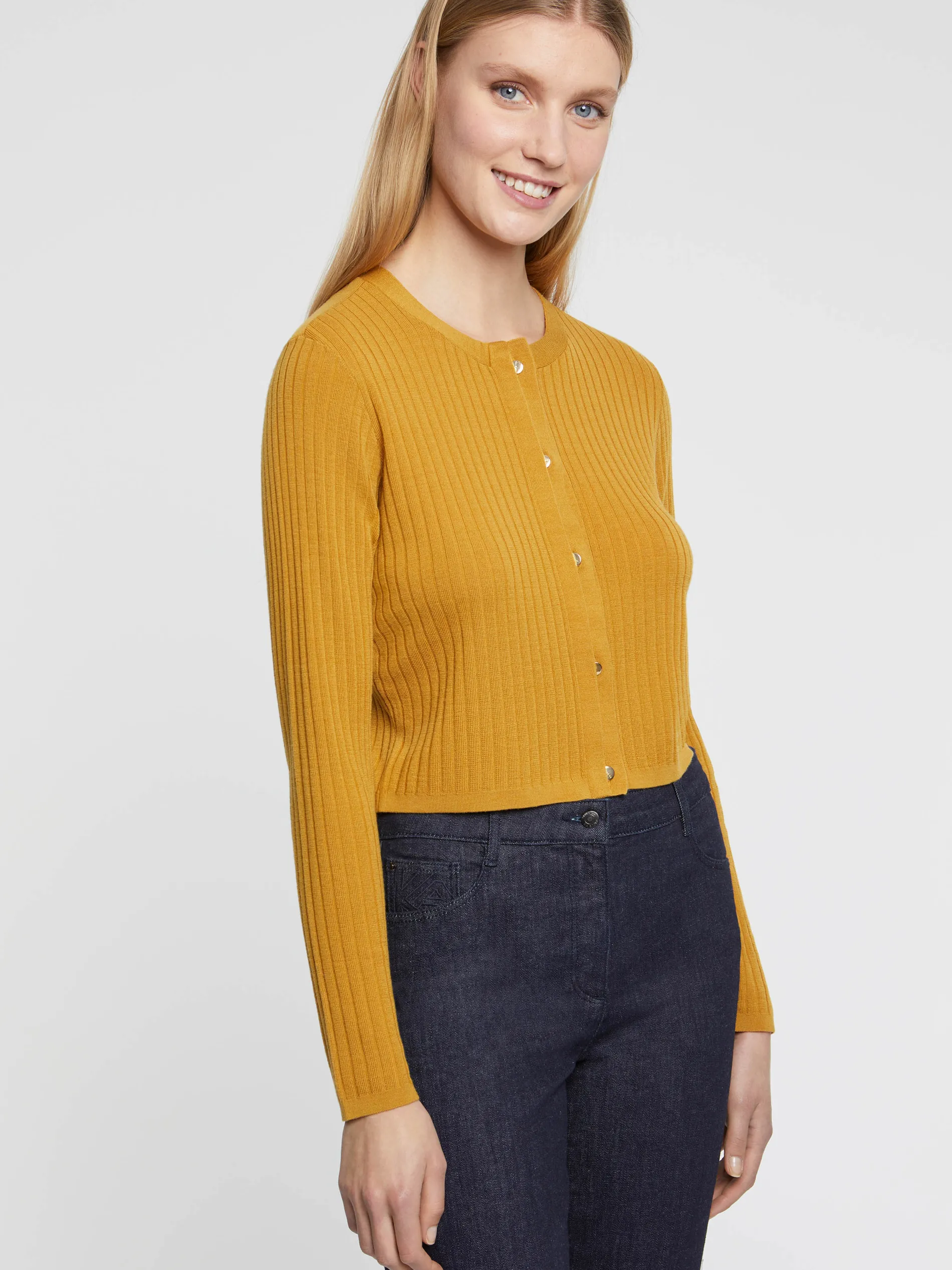 Paule Ka Cardigan En Laine En Maille Cotelee<Femme Pulls Et Cardigans