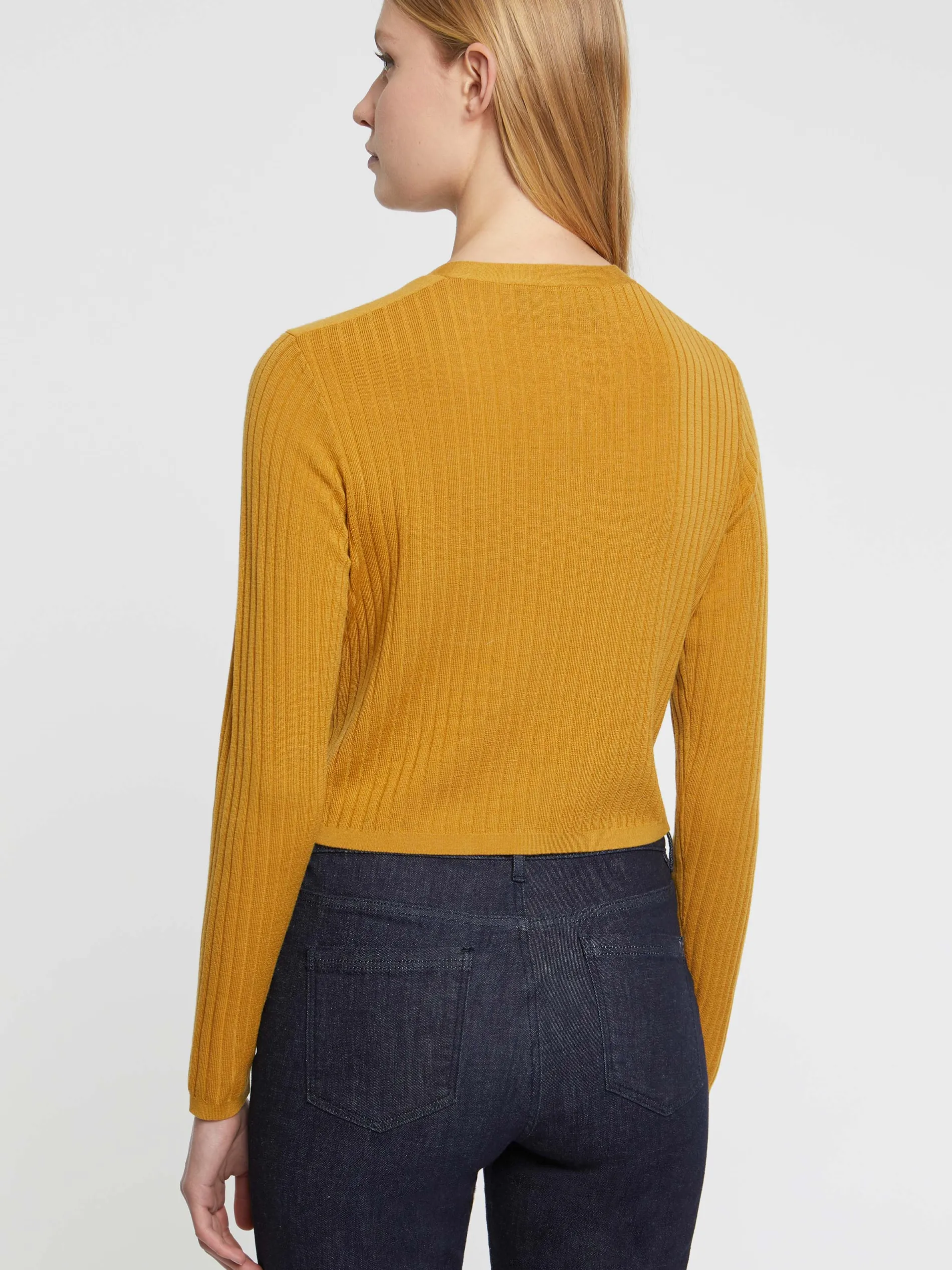 Paule Ka Cardigan En Laine En Maille Cotelee<Femme Pulls Et Cardigans