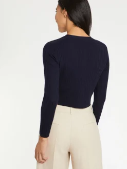 Paule Ka Cardigan En Laine En Maille Cotelee<Femme Pulls Et Cardigans