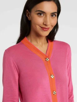 Paule Ka Cardigan En Soie A Boutons Bijou<Femme Pulls Et Cardigans