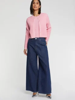Paule Ka Cardigan En Soie A Points Fantaisie<Femme Pulls Et Cardigans