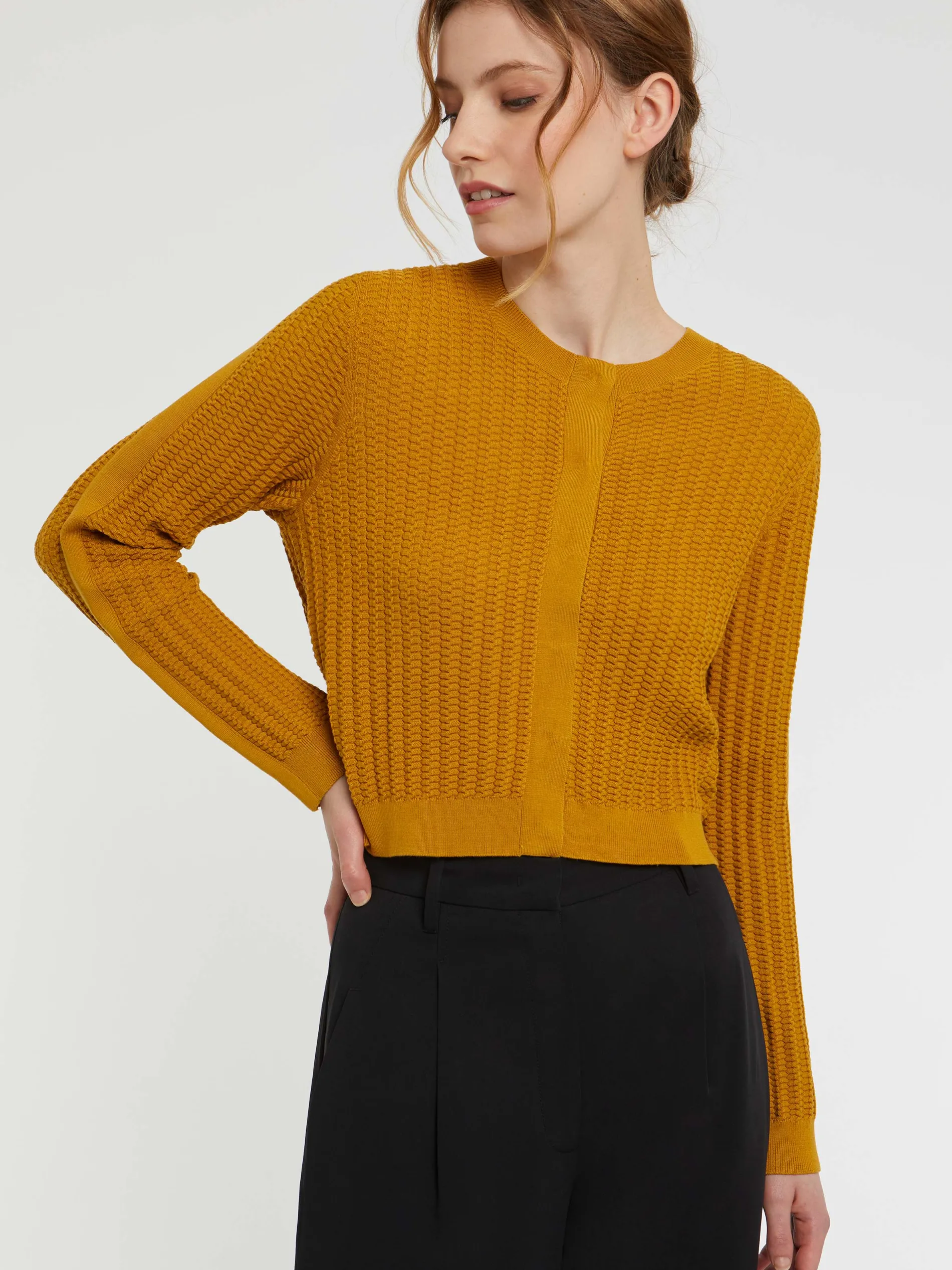 Paule Ka Cardigan En Soie A Points Fantaisie<Femme Pulls Et Cardigans