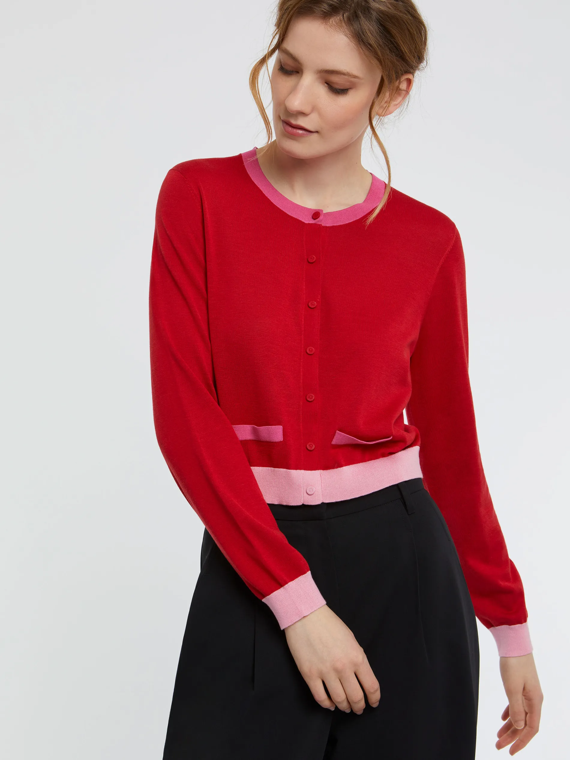 Paule Ka Cardigan En Soie Melangee<Femme Pulls Et Cardigans