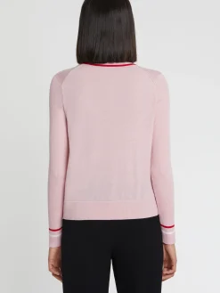 Paule Ka Cardigan Passepoile En Laine Merinos<Femme Pulls Et Cardigans