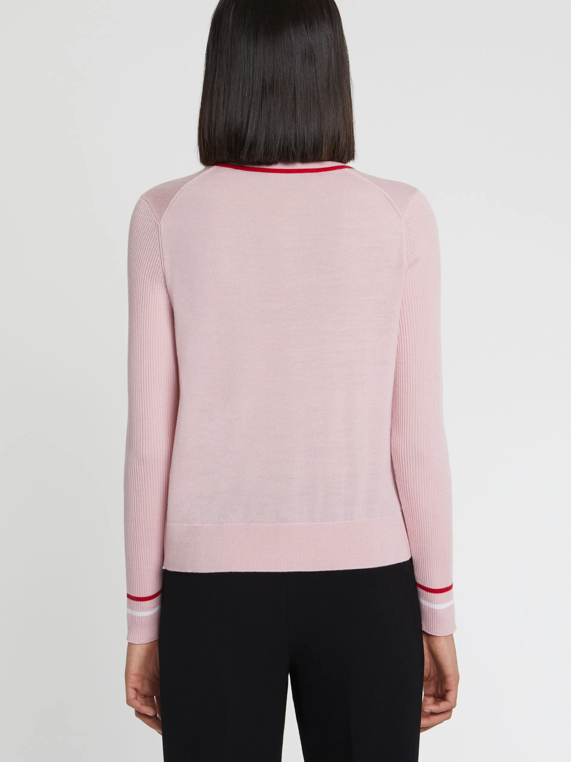 Paule Ka Cardigan Passepoile En Laine Merinos<Femme Pulls Et Cardigans