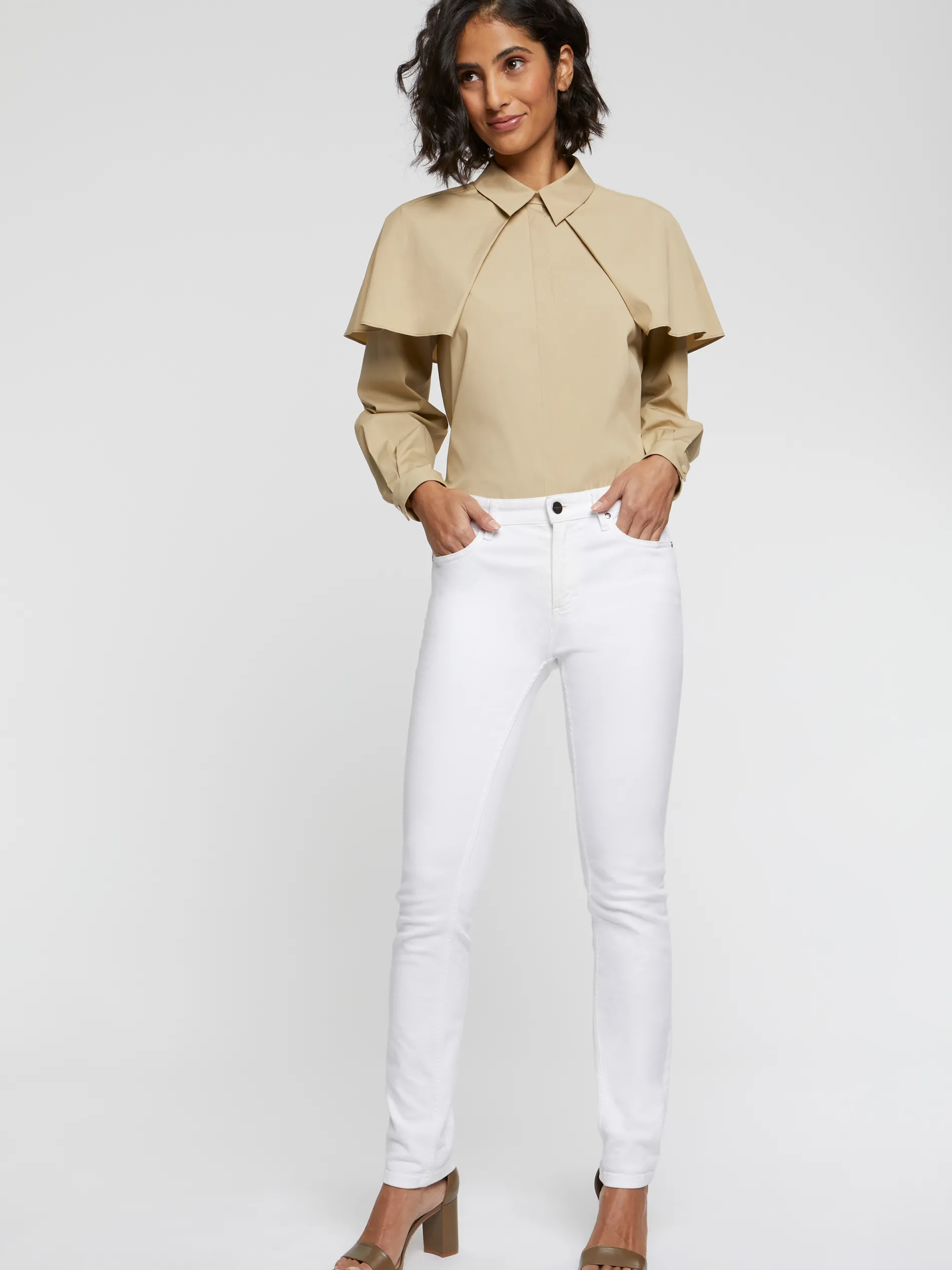 Paule Ka Chemise A Bavolets En Popeline De Coton<Femme Tops