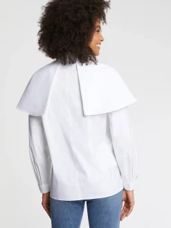 Paule Ka Chemise A Bavolets En Popeline De Coton<Femme Tops