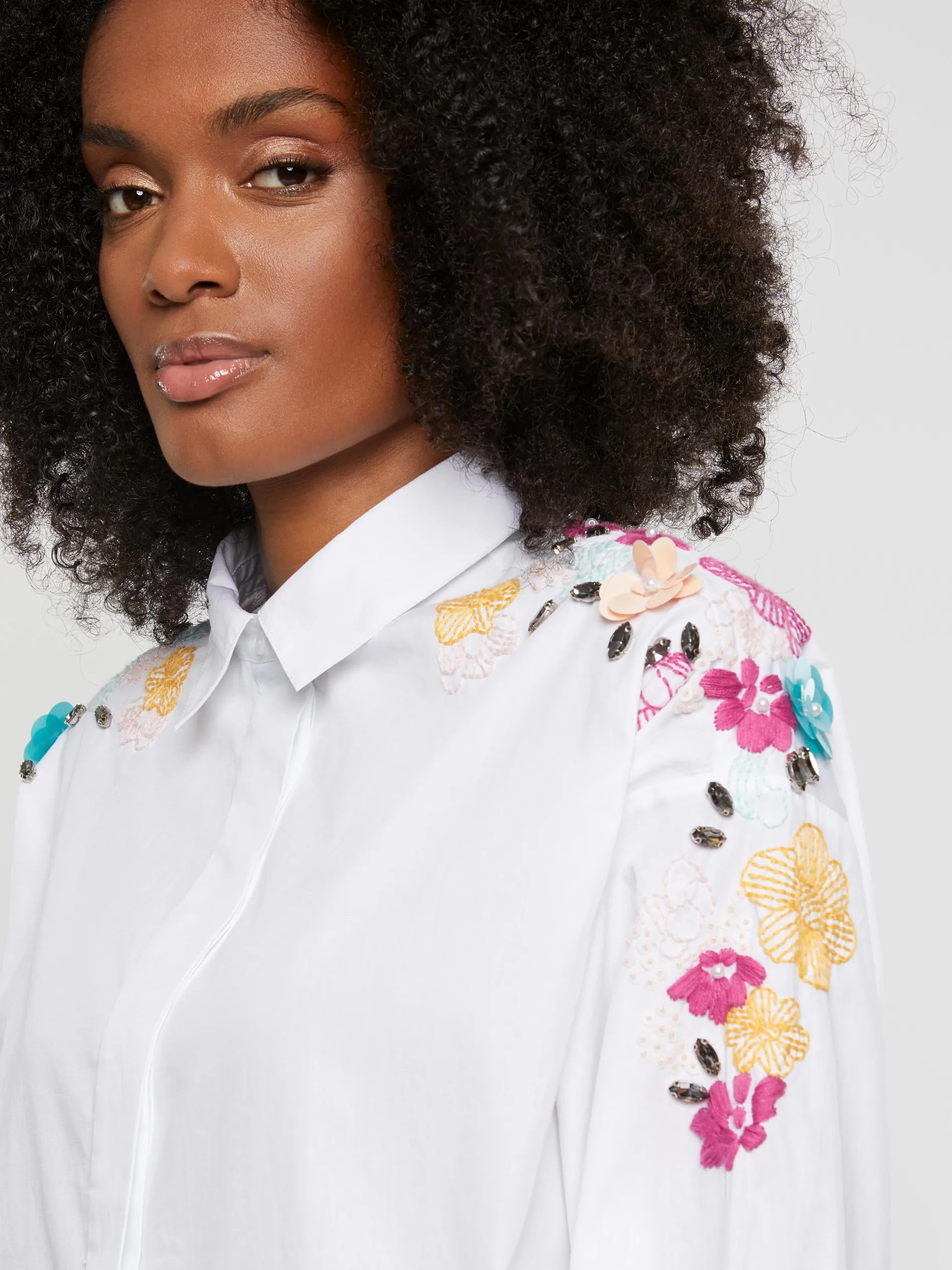 Paule Ka Chemise Brodee En Popeline De Coton<Femme Tops