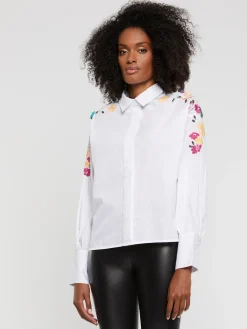 Paule Ka Chemise Brodee En Popeline De Coton<Femme Tops