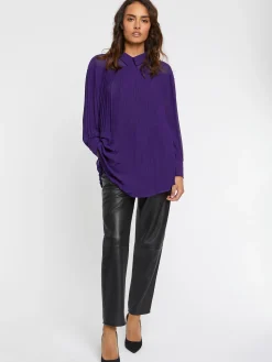 Paule Ka Chemise Plissee En Tissu Crepe<Femme Tops