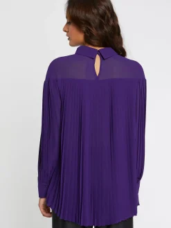 Paule Ka Chemise Plissee En Tissu Crepe<Femme Tops