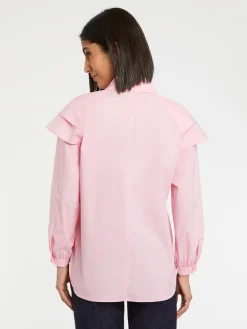 Paule Ka Chemisier A Manches Epaulees En Popeline De Coton<Femme Tops