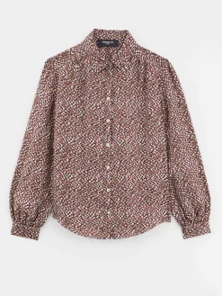 Paule Ka Chemisier En Soie Imprime Reptile<Femme Tops