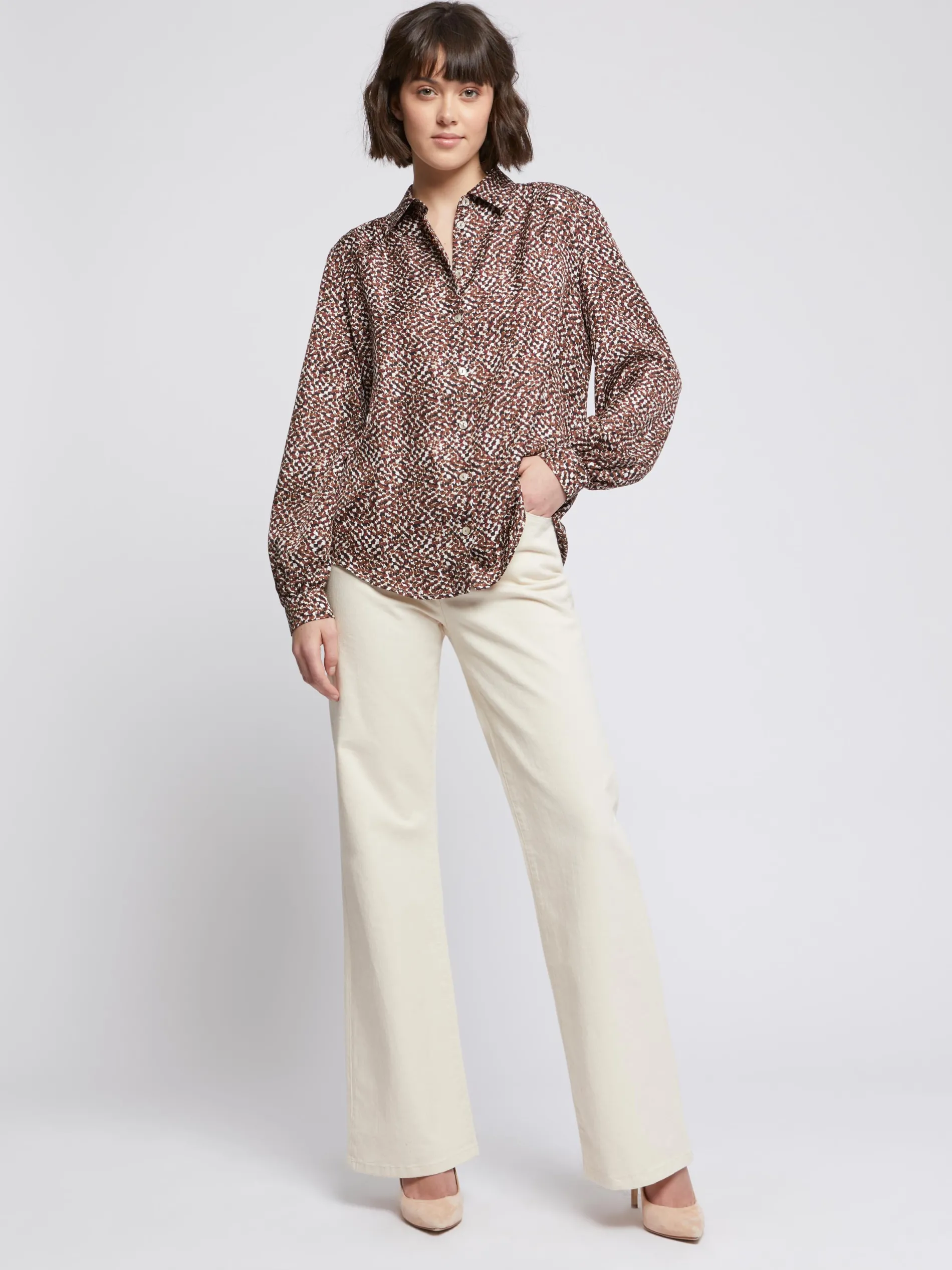 Paule Ka Chemisier En Soie Imprime Reptile<Femme Tops