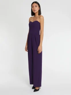 Paule Ka Combinaison Bustier En Crepe Envers Satin<Femme Pantalons Et Combinaisons