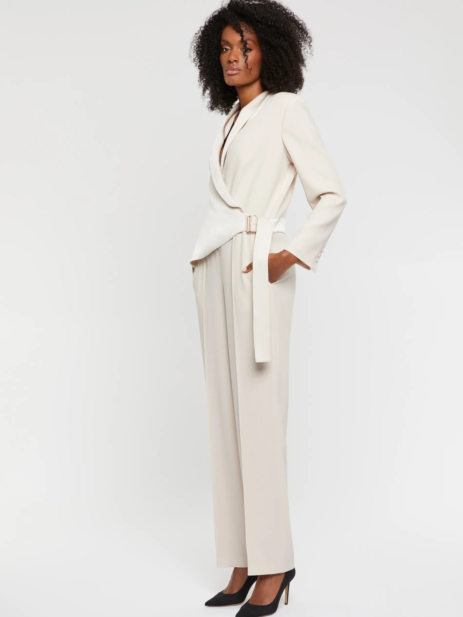 Paule Ka Combinaison Cache-Coeur En Crepe Envers Satin<Femme Pantalons Et Combinaisons