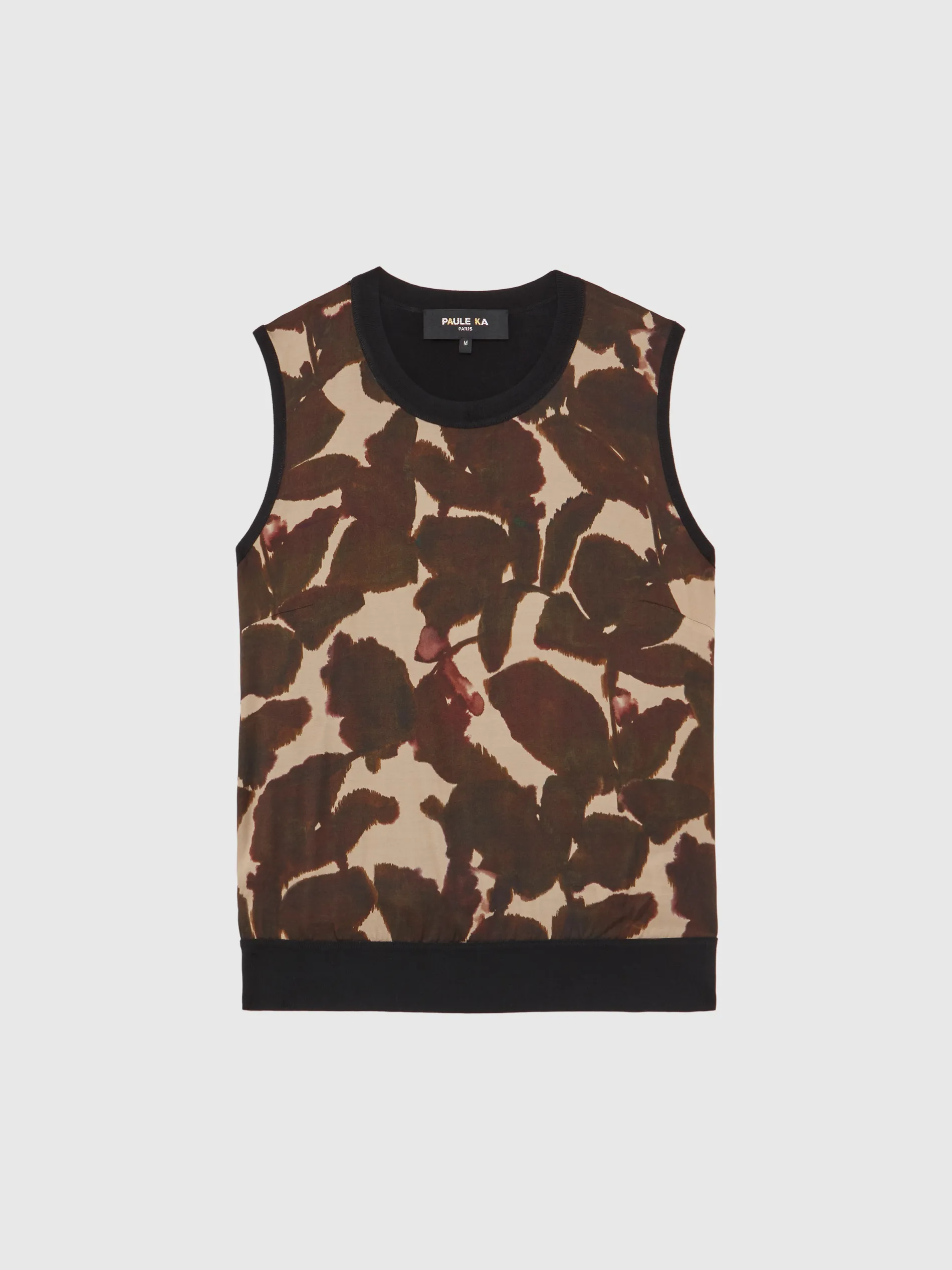 Paule Ka Debardeur Camouflage En Viscose Et Soie<Femme Tops