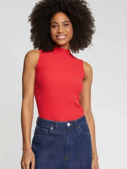 Paule Ka Debardeur Col Montant En Coton Cotele<Femme Tops
