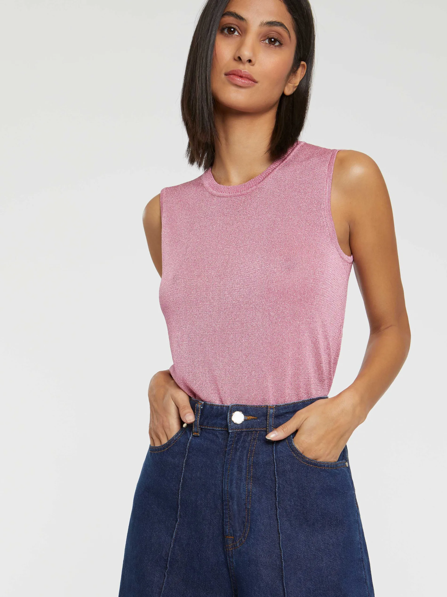 Paule Ka Debardeur En Maille Lurex<Femme Tops