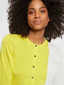 Paule Ka Gilet Bicolore En Soie Et Coton<Femme Pulls Et Cardigans