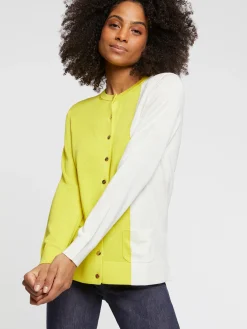 Paule Ka Gilet Bicolore En Soie Et Coton<Femme Pulls Et Cardigans