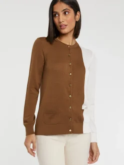 Paule Ka Gilet Bicolore En Soie Et Coton<Femme Pulls Et Cardigans