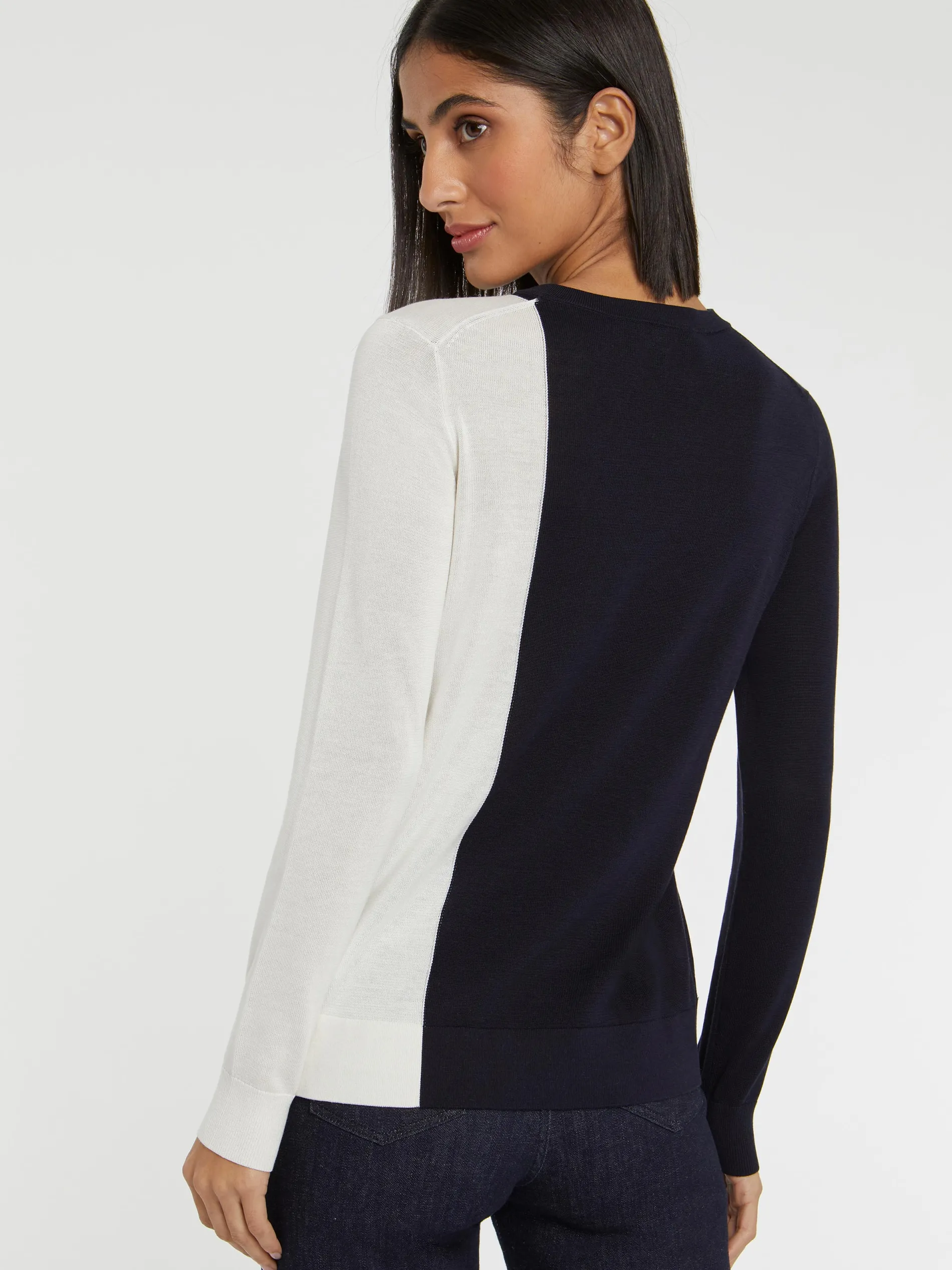 Paule Ka Gilet Bicolore En Soie Et Coton<Femme Pulls Et Cardigans