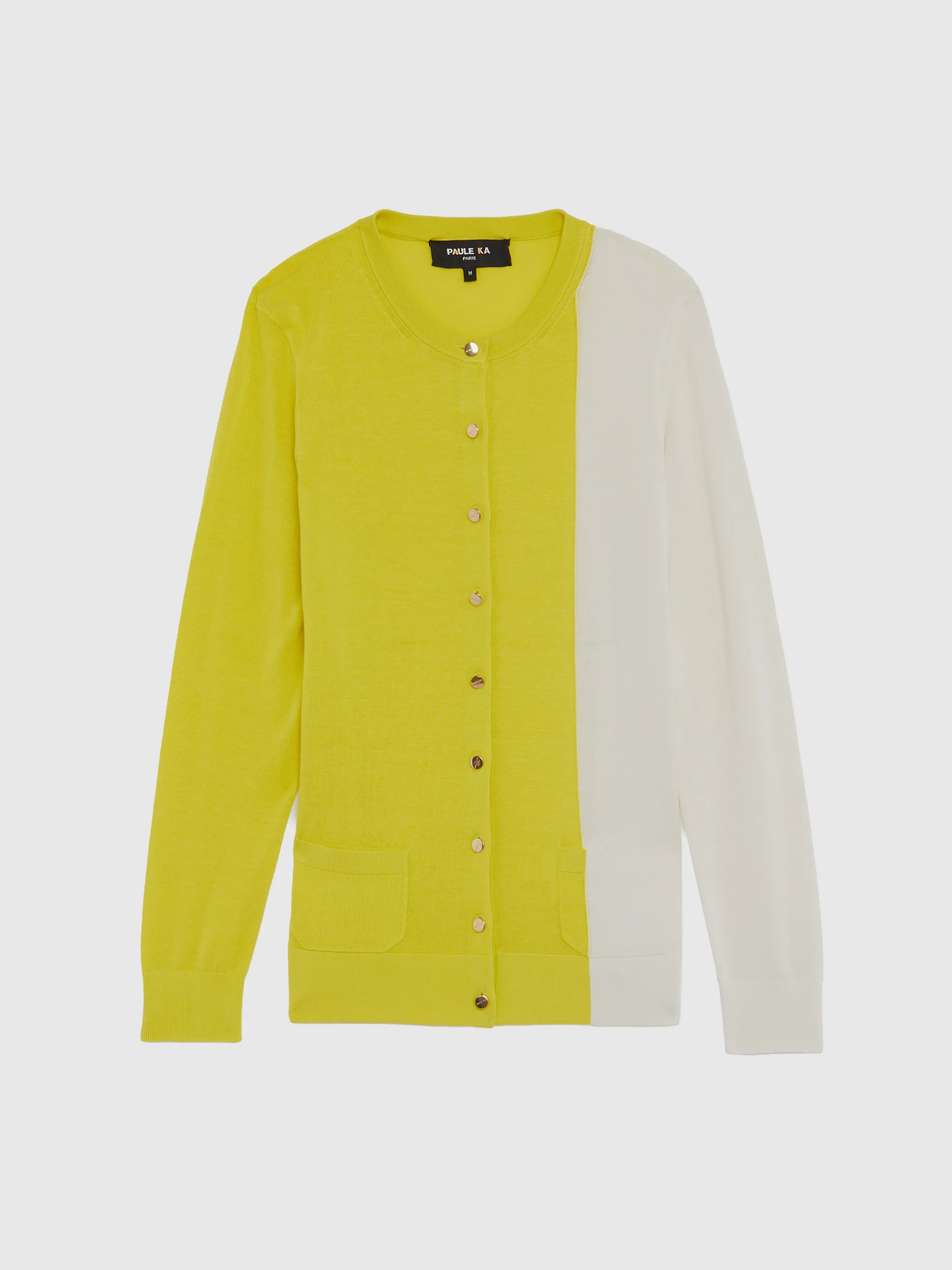 Paule Ka Gilet Bicolore En Soie Et Coton<Femme Pulls Et Cardigans